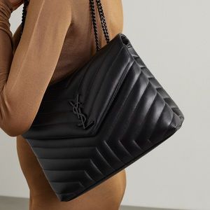 Saint Laurent Lou Lou medium quilted leather shoulder bag. Excellent condition